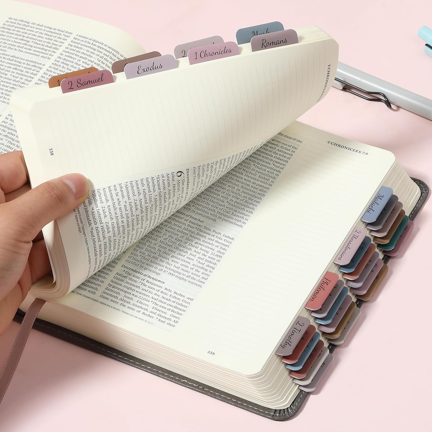 image:imageMr Pen Bible Tabs 75 Pcs Laminated Tabs for Old amp New Testament Bible Tabs for Women and Men Tabs for Study Bible Bible Index TabsVintage