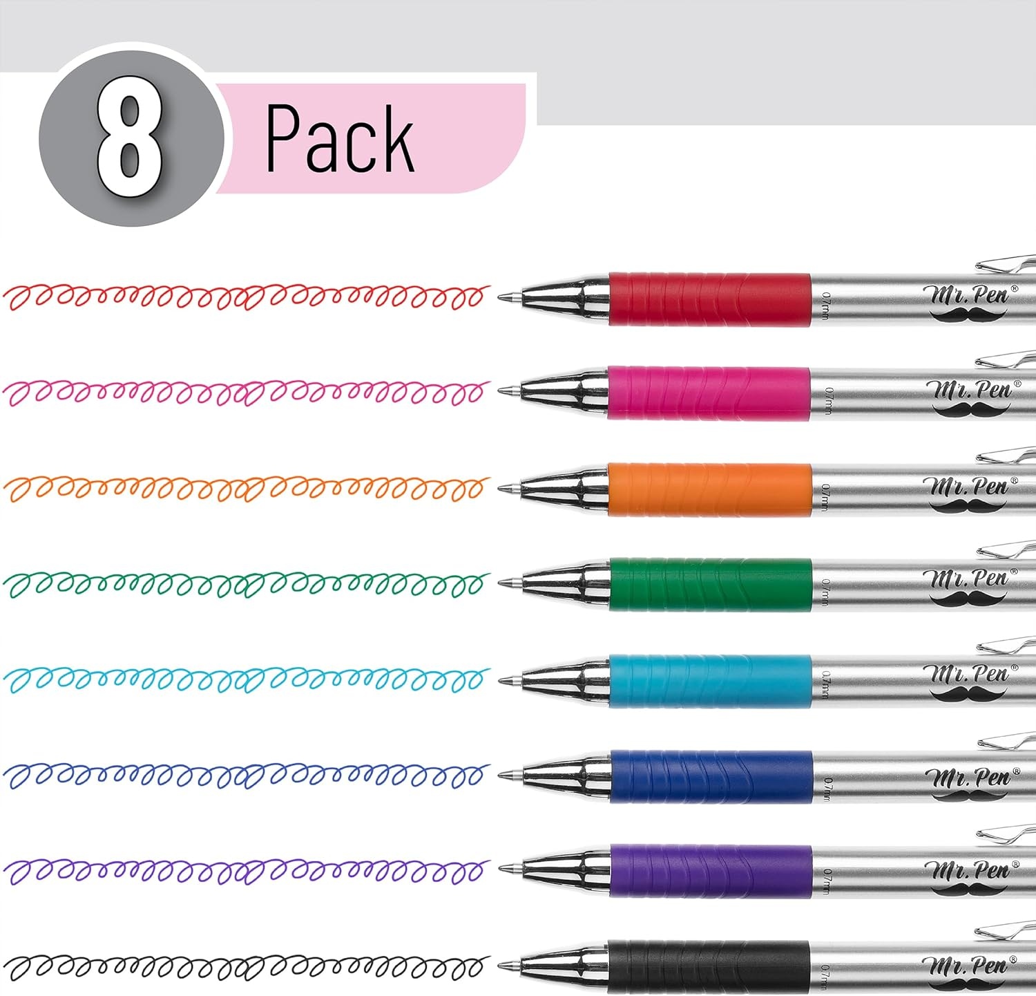 image:imageMr Pen Retractable Bible Pens 6 Pack Assorted Colors Ink No Bleed Through Fast Dry amp Smooth Writing Pens for Bible Journaling Color Coding Note Taking Study amp Planning8