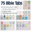image:imageMr Pen Bible Tabs 75 Pcs Laminated Tabs for Old amp New Testament Bible Tabs for Women and Men Tabs for Study Bible Bible Index TabsFloral Design Black Writings