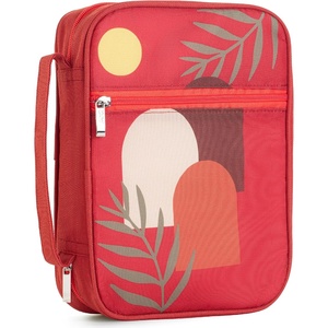 image:imageMr Pen Bible Cover Case Carrying Book Case with Durable Handle Bible Protective Church Bag for Men amp Women Christian Gifts Spring BloomsFire Red