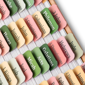 image:imageMr Pen Bible Tabs 75 Pcs Laminated Tabs for Old amp New Testament Bible Tabs for Women and Men Tabs for Study Bible Bible Index TabsColorful