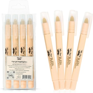 image:imageMr Pen No Bleed Gel Highlighters Cream 4 Pack Bible Highlighters and Pens No Bleed Bible Markers for Study Journaling School Supplies and AccessoriesCream