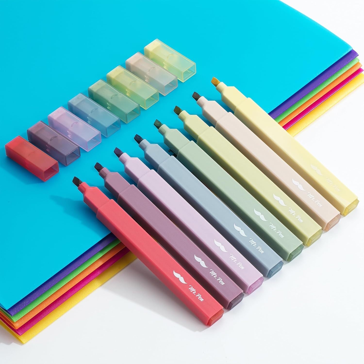 image:imageMr Pen Aesthetic Bible Highlighters No Bleed Through Assorted Color 8 pcs Cute Highlighter for Journaling Supplies and School Accessories Bible Highlighters and Pens No BleedMuted Pastel
