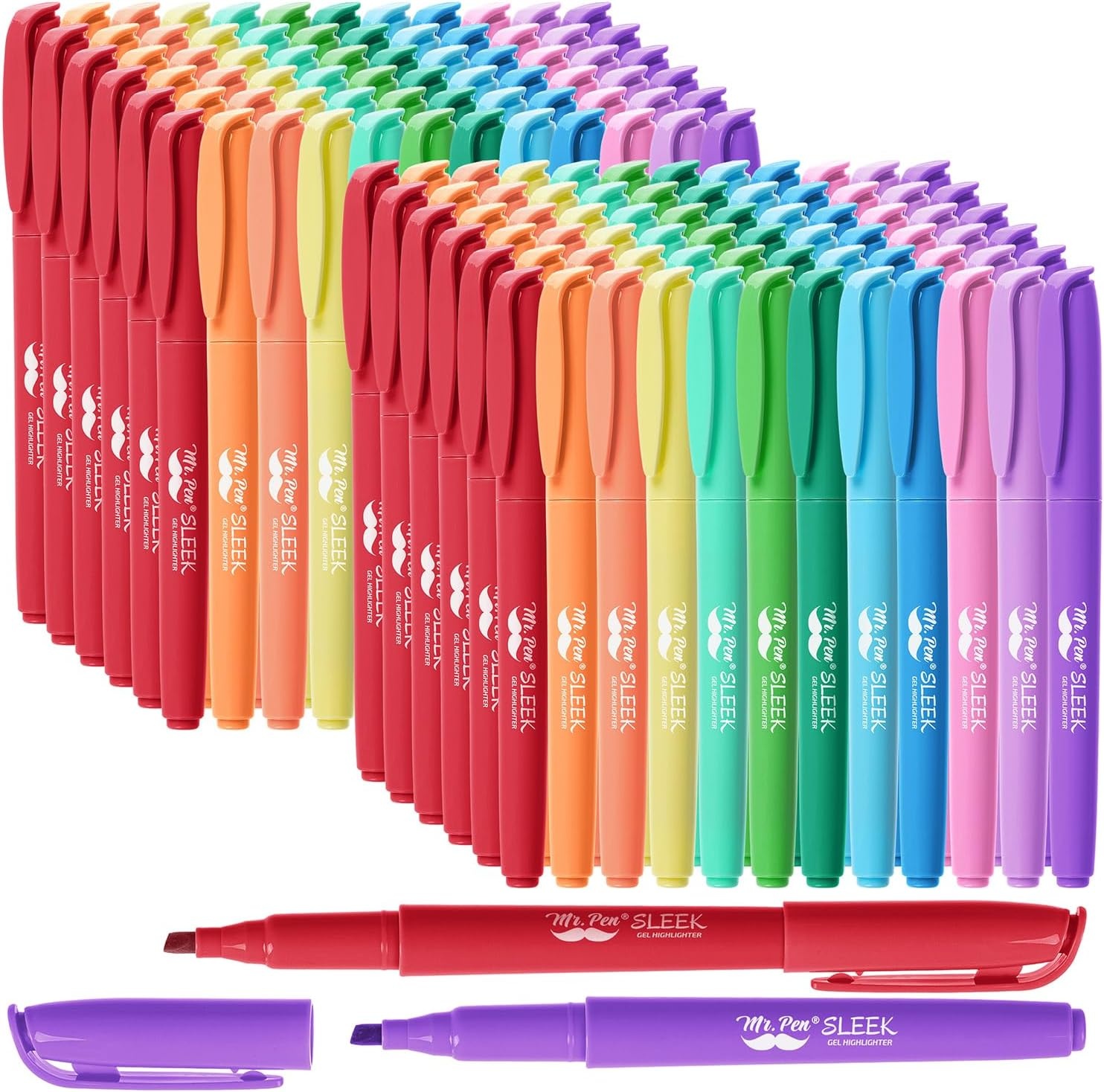 image:imageMr Pen Highlighters 12 Pack Pastel Colors Chisel Tip QuickDry SmearResistant Odorless Highlighters for School Office amp JournalingBright