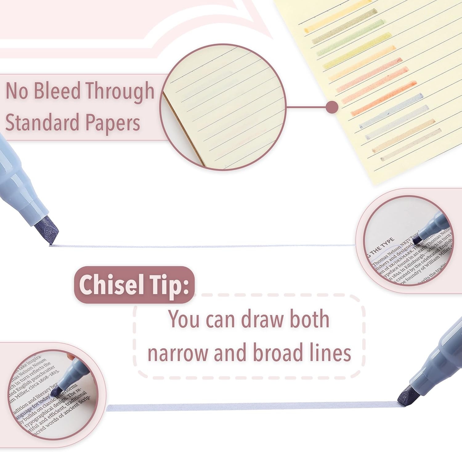 image:imageMr Pen Highlighters 12 Pack Pastel Colors Chisel Tip QuickDry SmearResistant Odorless Highlighters for School Office amp JournalingMorandi