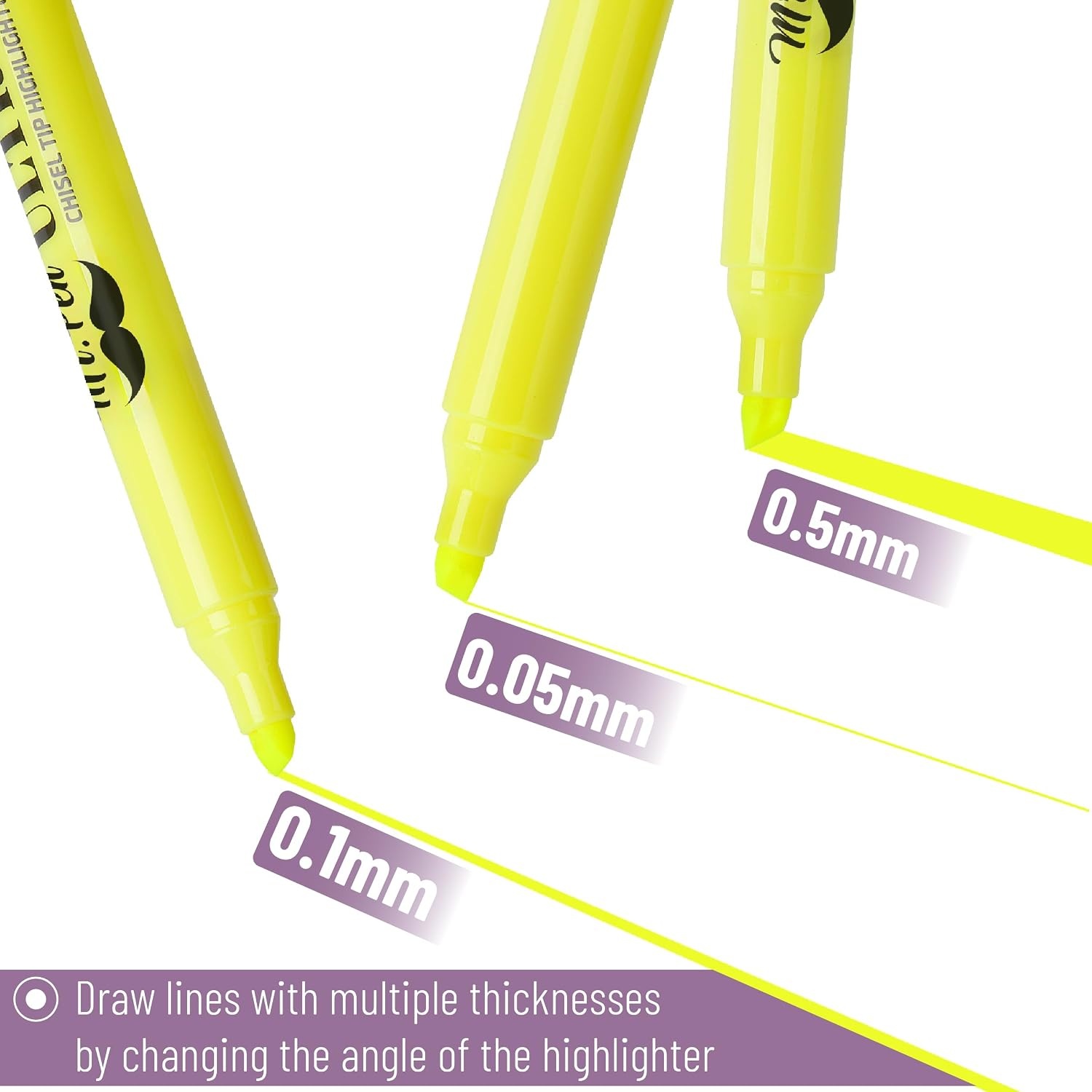 image:imageMr Pen Pastel Highlighter Tank Style 6 Pack Chisel Tip Colored Highlighters Pastel Bible Highlighter Multicolor Highlighters PackYellow Highlighters  20 Pack