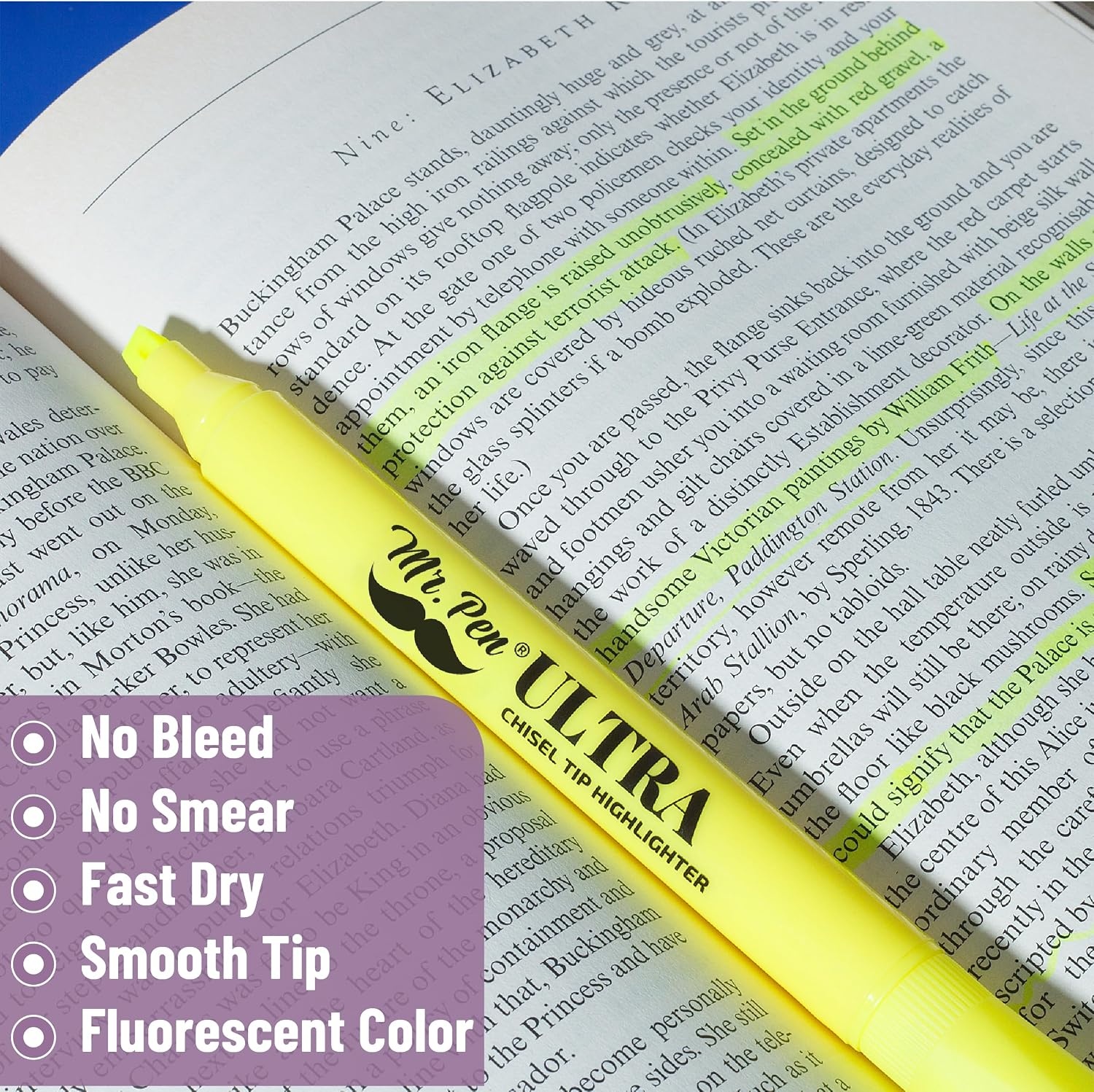 image:imageMr Pen Pastel Highlighter Tank Style 6 Pack Chisel Tip Colored Highlighters Pastel Bible Highlighter Multicolor Highlighters PackYellow Highlighters  20 Pack