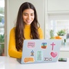 image:imageMr Pen Christian Stickers 49 Pcs Religious Jesus Bible Journaling Faith Stickers for Water Bottles Scripture