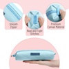 image:imageMr Pen Cute Pencil Case Pouch Multipurpose Canvas Bible Pencil Pouch Smooth Zipper Premium Material Neat Stitches Ideal for Stationery Cosmetics Electronics School Office TravelLight Blue