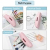 image:imageMr Pen Cute Pencil Case Pouch Multipurpose Canvas Bible Pencil Pouch Smooth Zipper Premium Material Neat Stitches Ideal for Stationery Cosmetics Electronics School Office TravelPink