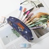 image:imageMr Pen Cute Pencil Case Pouch Multipurpose Canvas Bible Pencil Pouch Smooth Zipper Premium Material Neat Stitches Ideal for Stationery Cosmetics Electronics School Office TravelNavy Blue