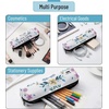 image:imageMr Pen Cute Pencil Case Pouch Multipurpose Canvas Bible Pencil Pouch Smooth Zipper Premium Material Neat Stitches Ideal for Stationery Cosmetics Electronics School Office TravelWhite