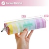 image:imageMr Pen Cute Pencil Case Pouch Multipurpose Canvas Bible Pencil Pouch Smooth Zipper Premium Material Neat Stitches Ideal for Stationery Cosmetics Electronics School Office TravelRainbow