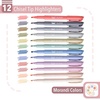 image:imageMr Pen Highlighters 12 Pack Pastel Colors Chisel Tip QuickDry SmearResistant Odorless Highlighters for School Office amp JournalingMorandi