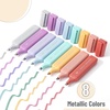 image:imageMr Pen Pastel Highlighters 8 Pack Highlighters with Firm Chisel Tip Quick Dry amp NonToxic No Bleed on Standard Paper Ideal for Highlighting Underlining Journaling amp ColoringMetallic