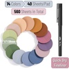 image:imageMr Pen Round Transparent Sticky Notes 11 Diameter 14 Pads 560 Sheets Colorful WaterResistant SeeThrough Sticky Notes amp Fineliner Smooth Writing Note Tabs for Bible Journaling StudyingOrganic Modern