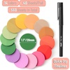 image:imageMr Pen Round Transparent Sticky Notes 11 Diameter 14 Pads 560 Sheets Colorful WaterResistant SeeThrough Sticky Notes amp Fineliner Smooth Writing Note Tabs for Bible Journaling StudyingSpring Meadow