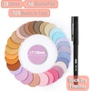 image:imageMr Pen Round Transparent Sticky Notes 11 Diameter 14 Pads 560 Sheets Colorful WaterResistant SeeThrough Sticky Notes amp Fineliner Smooth Writing Note Tabs for Bible Journaling StudyingLavender Shades  Golden Harvest