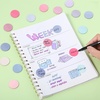 image:imageMr Pen Round Transparent Sticky Notes 11 Diameter 14 Pads 560 Sheets Colorful WaterResistant SeeThrough Sticky Notes amp Fineliner Smooth Writing Note Tabs for Bible Journaling StudyingLavender Shades