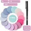 image:imageMr Pen Round Transparent Sticky Notes 11 Diameter 14 Pads 560 Sheets Colorful WaterResistant SeeThrough Sticky Notes amp Fineliner Smooth Writing Note Tabs for Bible Journaling StudyingLavender Shades