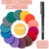 image:imageMr Pen Round Transparent Sticky Notes 11 Diameter 14 Pads 560 Sheets Colorful WaterResistant SeeThrough Sticky Notes amp Fineliner Smooth Writing Note Tabs for Bible Journaling StudyingRetro