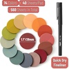 image:imageMr Pen Round Transparent Sticky Notes 11 Diameter 14 Pads 560 Sheets Colorful WaterResistant SeeThrough Sticky Notes amp Fineliner Smooth Writing Note Tabs for Bible Journaling StudyingVintage