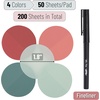 image:imageMr Pen Round Transparent Sticky Notes 18 4 Pads with Black Fineliner 200 Sheets Smooth Writing WaterResistant Clean Removal EasyPeel Sticky Notes for Bible Journaling amp PlanningVintage