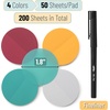 image:imageMr Pen Round Transparent Sticky Notes 18 4 Pads with Black Fineliner 200 Sheets Smooth Writing WaterResistant Clean Removal EasyPeel Sticky Notes for Bible Journaling amp PlanningCandy