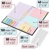 image:imageMr Pen Sticky Notes Set 410 Pack Ruled Dotted amp Blank Notes  with 150 Index Tabs Divider Sticky Pads for Bible Study Office School PlanningMuted Pastel