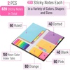 image:imageMr Pen Sticky Notes Set 410 Pack Ruled Dotted amp Blank Notes  with 150 Index Tabs Divider Sticky Pads for Bible Study Office School PlanningVibrant