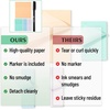 image:imageMr Pen Transparent Sticky Notes Set 200 Sheets Transparent Sticky Notes and Planner Tabs with Black Fineliner Pen for Bible Study Office School Planning Journaling amp OrganizationPastel 1