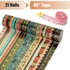 image:imageMr Pen Washi Tape Set 21 Rolls Assorted Sizes Floral  5 YardsRoll Washi Tape for Scrapbook Arts Crafts Journals and PlannersEthnic Elegance