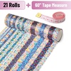 image:imageMr Pen Washi Tape Set 21 Rolls Assorted Sizes Floral  5 YardsRoll Washi Tape for Scrapbook Arts Crafts Journals and PlannersGeo Labyrinth