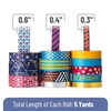 image:imageMr Pen Washi Tape Set 21 Rolls Assorted Sizes Floral  5 YardsRoll Washi Tape for Scrapbook Arts Crafts Journals and PlannersGeometric Groove