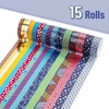 image:imageMr Pen Washi Tape Set 21 Rolls Assorted Sizes Floral  5 YardsRoll Washi Tape for Scrapbook Arts Crafts Journals and PlannersGeometric Groove
