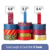 image:imageMr Pen Washi Tape Set 21 Rolls Assorted Sizes Floral  5 YardsRoll Washi Tape for Scrapbook Arts Crafts Journals and PlannersGilded Grandeur