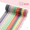 image:imageMr Pen Washi Tape Set 21 Rolls Assorted Sizes Floral  5 YardsRoll Washi Tape for Scrapbook Arts Crafts Journals and PlannersGold Foil Print