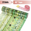 image:imageMr Pen Washi Tape Set 21 Rolls Assorted Sizes Floral  5 YardsRoll Washi Tape for Scrapbook Arts Crafts Journals and PlannersGreenery Summer