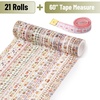 image:imageMr Pen Washi Tape Set 21 Rolls Assorted Sizes Floral  5 YardsRoll Washi Tape for Scrapbook Arts Crafts Journals and PlannersNostalgic Theme