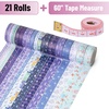 image:imageMr Pen Washi Tape Set 21 Rolls Assorted Sizes Floral  5 YardsRoll Washi Tape for Scrapbook Arts Crafts Journals and PlannersTide  Bloom