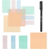 image:imageMr Pen Transparent Sticky Notes Set 200 Sheets Transparent Sticky Notes and Planner Tabs with Black Fineliner Pen for Bible Study Office School Planning Journaling amp OrganizationPastel 1