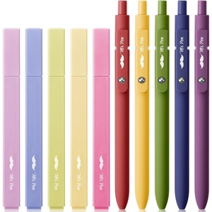 image:imageMr Pen Aesthetic Highlighters and Gel Pens 10 Pack Assorted Colors Bible Highlighters No Bleed Black Ink Gel Pens Fast Dry and No Smear for Bible Journaling Planner School SuppliesVintage