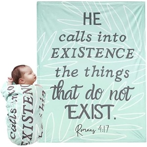 image:imageMr Pen Baby Blanket with Bible Verse 27 X 40 Inch Unisex Bible Quote Blanket Plush Baby Blankets Soft Baby Blankets Newborn Blanket Blanket Baby Bible Verse Blanket