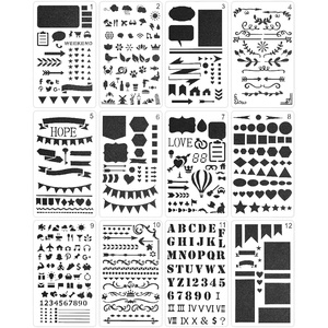 image:imageMr Pen Bible Journaling Stencil Set 42 x 7 Inch 14 Sheets Plastic Stencils for Bible Study Journals Planners Scrapbooking Lettering and DIY Craft ProjectsJournaling Stencils