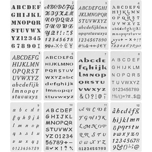 image:imageMr Pen Bible Journaling Stencil Set 42 x 7 Inch 14 Sheets Plastic Stencils for Bible Study Journals Planners Scrapbooking Lettering and DIY Craft ProjectsLetter Stencils