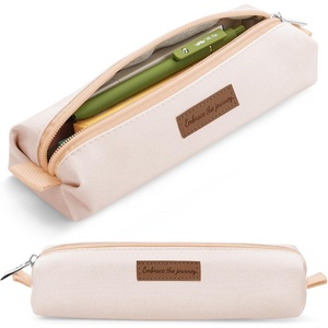 image:imageMr Pen Cute Pencil Case Pouch Multipurpose Canvas Bible Pencil Pouch Smooth Zipper Premium Material Neat Stitches Ideal for Stationery Cosmetics Electronics School Office TravelBeige