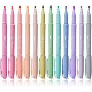image:imageMr Pen Highlighters 12 Pack Pastel Colors Chisel Tip QuickDry SmearResistant Odorless Highlighters for School Office amp JournalingPastel
