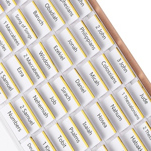 image:imageMr Pen Laminated Bible Tabs 75 pcs EasytoRead amp Apply Tear Resistant Index Tabs for Women and Men Bible Study Journaling Prayer amp Scripture NavigationWhite With Gold Edge