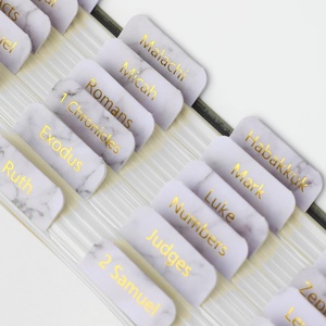 image:imageMr Pen Laminated Bible Tabs 75 pcs EasytoRead amp Apply Tear Resistant Index Tabs for Women and Men Bible Study Journaling Prayer amp Scripture NavigationMarble Design