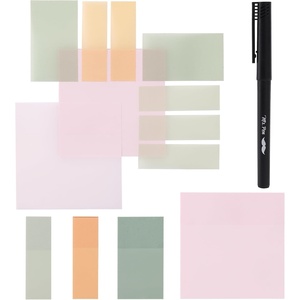 image:imageMr Pen Transparent Sticky Notes Set 200 Sheets Transparent Sticky Notes and Planner Tabs with Black Fineliner Pen for Bible Study Office School Planning Journaling amp OrganizationPastel 2